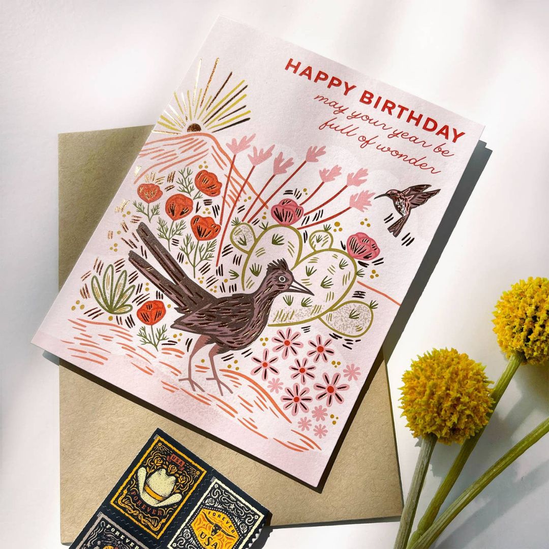 Roadrunner Ranch Birthday Card - Paper Parasol Press