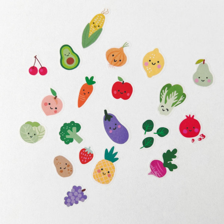 Fresh Picks Garden - Washi Sticker Jumble - Girl of All Work