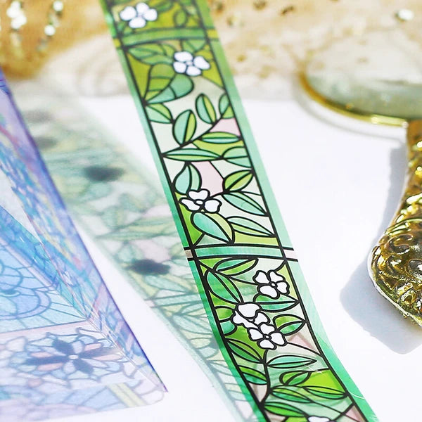 Floral Garden Stained Glass Tape - 20mm- BGM