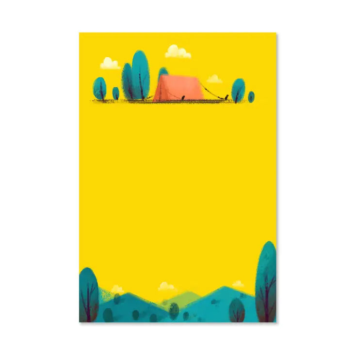 Camping Summer Notepad, 4x6 Memo Pad