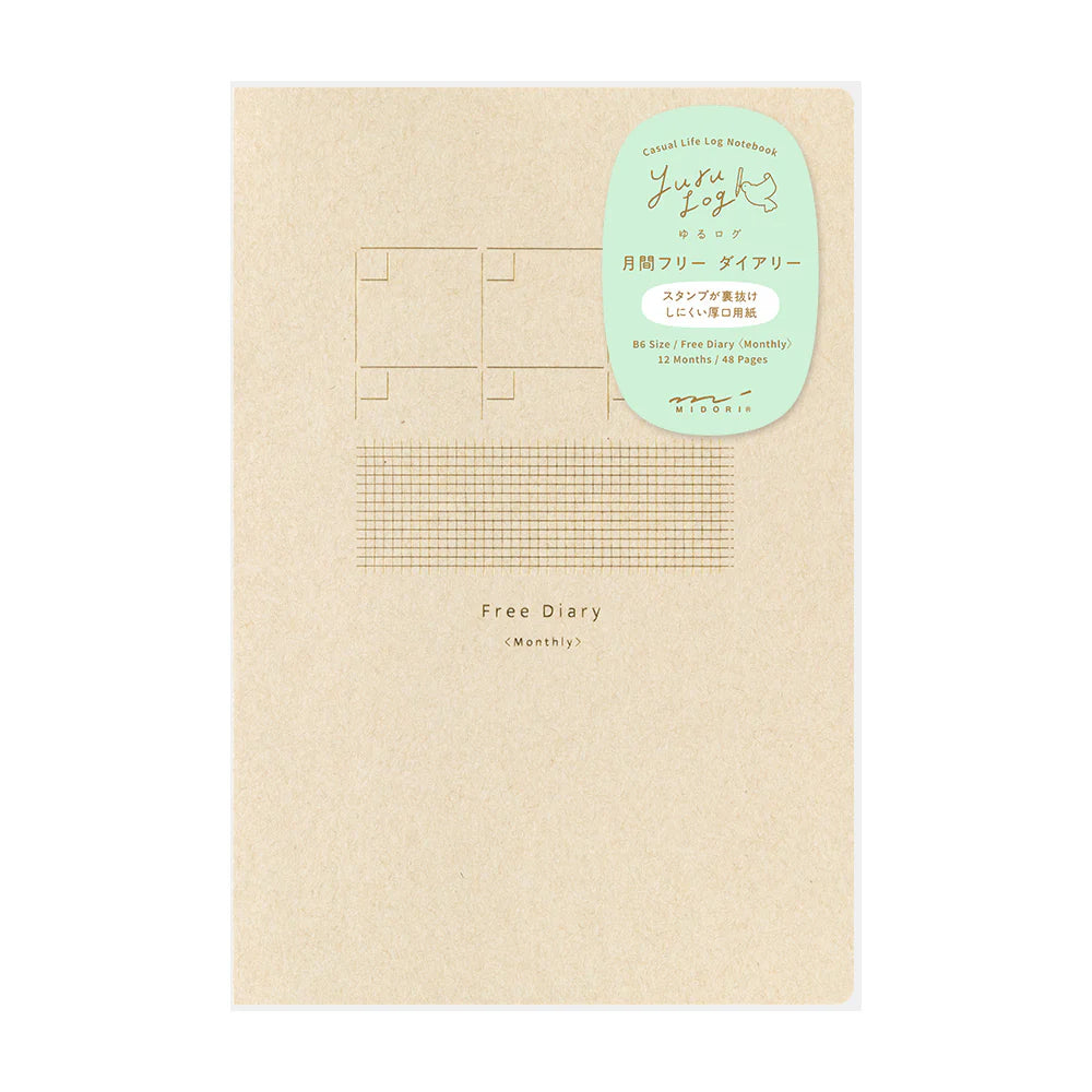 Yuru Log B6 Free Diary Monthly Midori