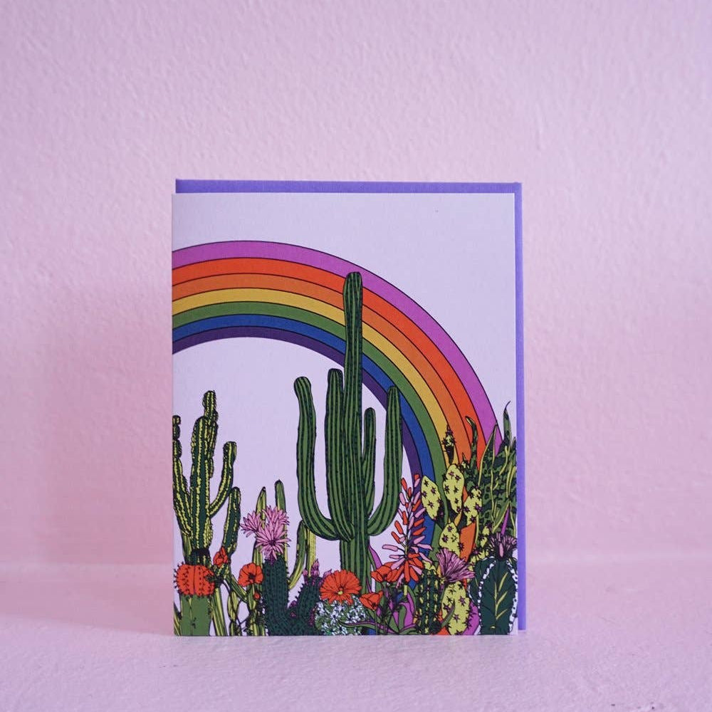 Card - Rainbow Cactus