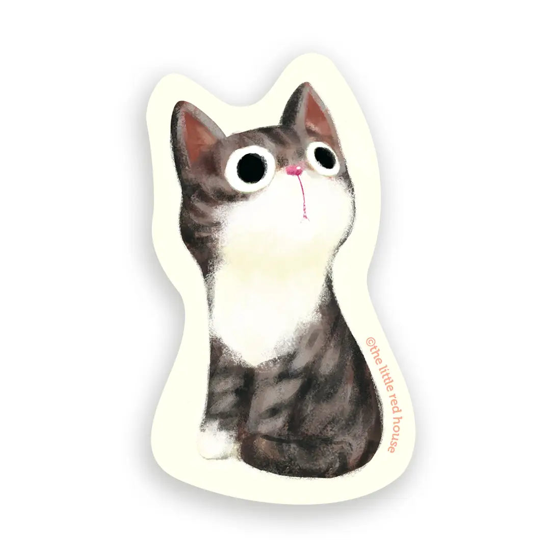 Gray Tabby Vinyl Sticker