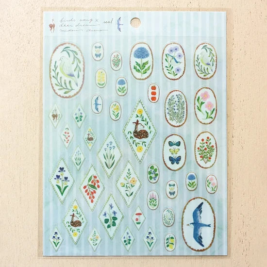 Midori Asano Sticker Sheet - Birds Song x Deer Dream