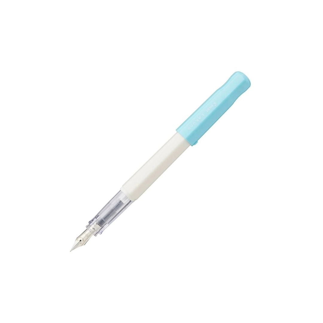 KAKUNO Fountain Pen Medium Nib -White/Soft Blue