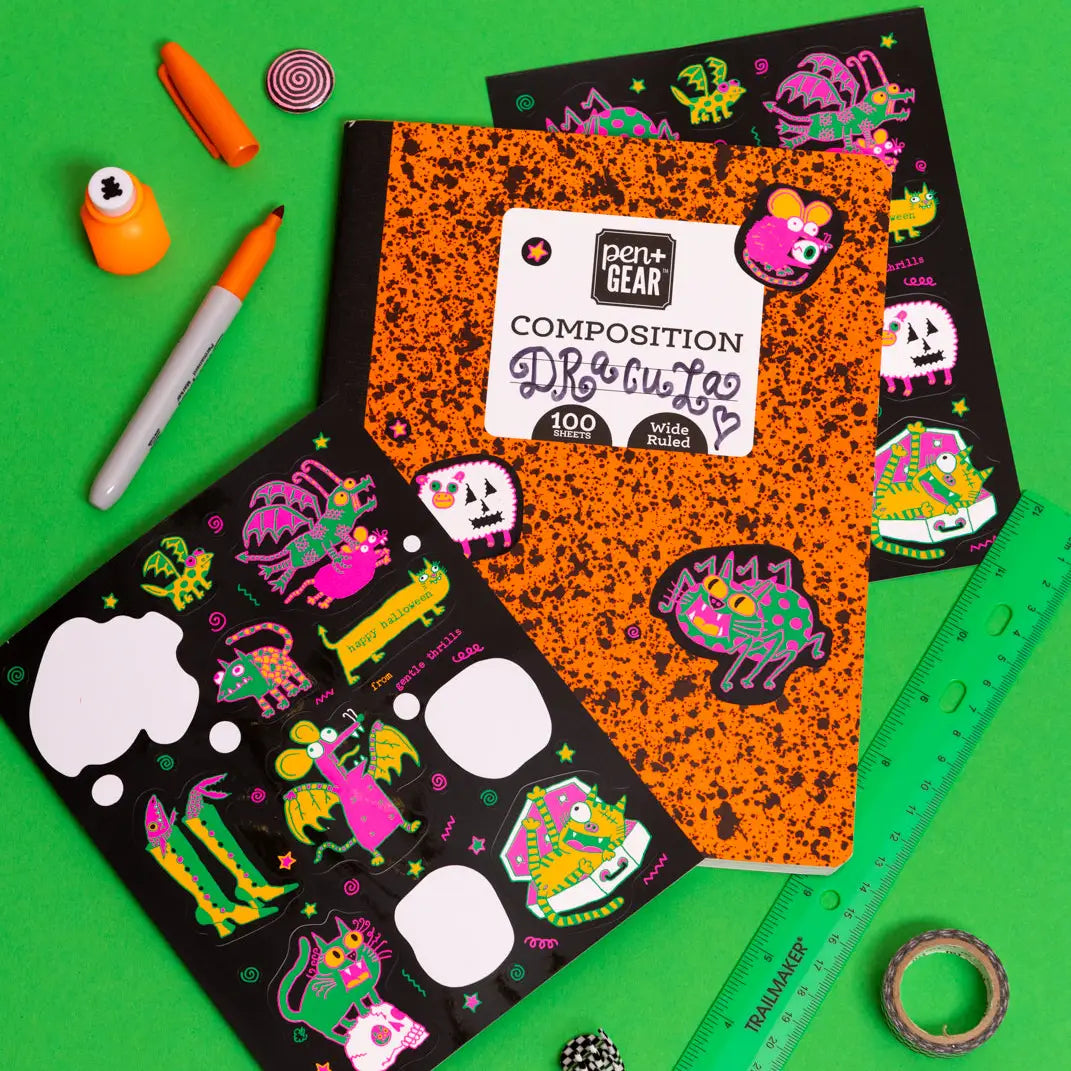 Spooky Scary Vinyl Sticker Sheet - Gentle Thrills