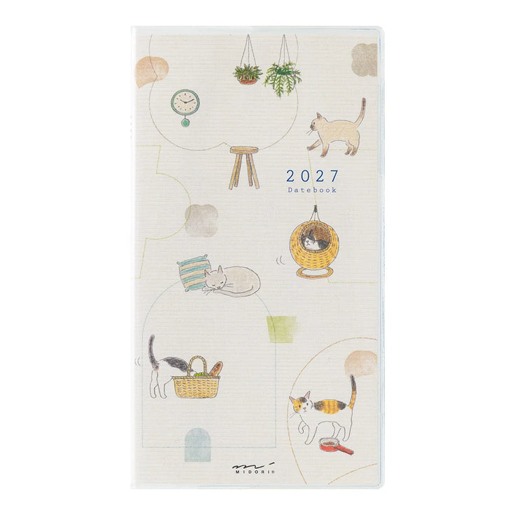 Pocket Diary Slim Cat 2027 - Midori