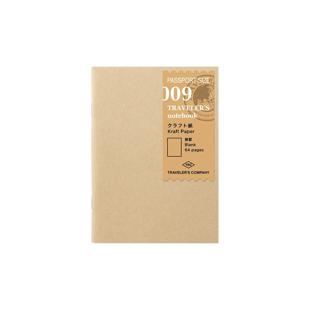 TRAVELER'S Notebook - 009  Kraft File Refill Passport