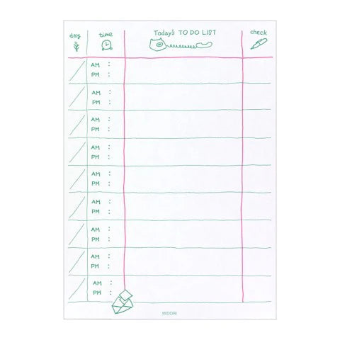 To-Do Memo Pad- Midori
