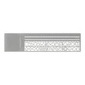 Clip Ruler Stencil -Silver Pattern A