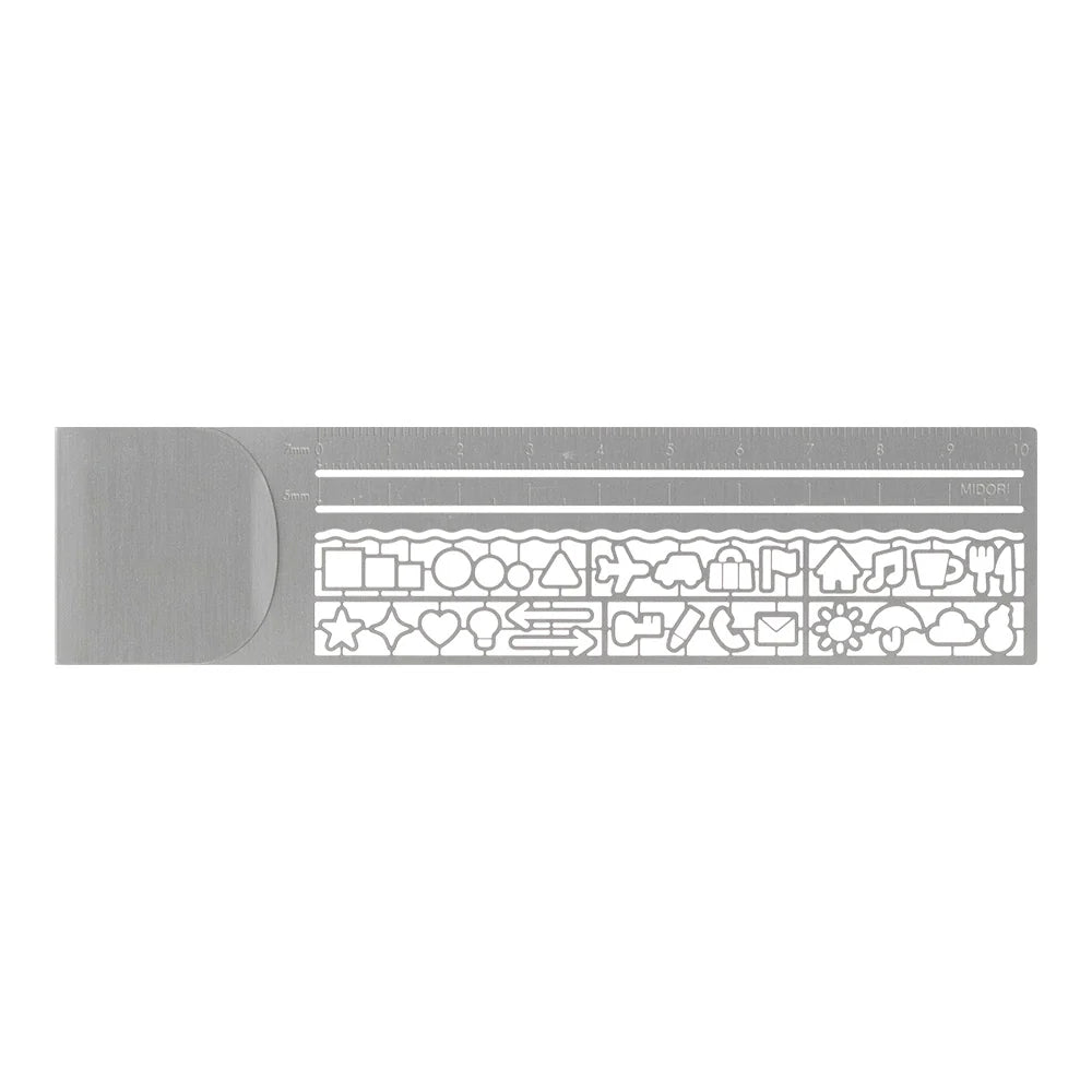 Clip Ruler Stencil -Silver Pattern A