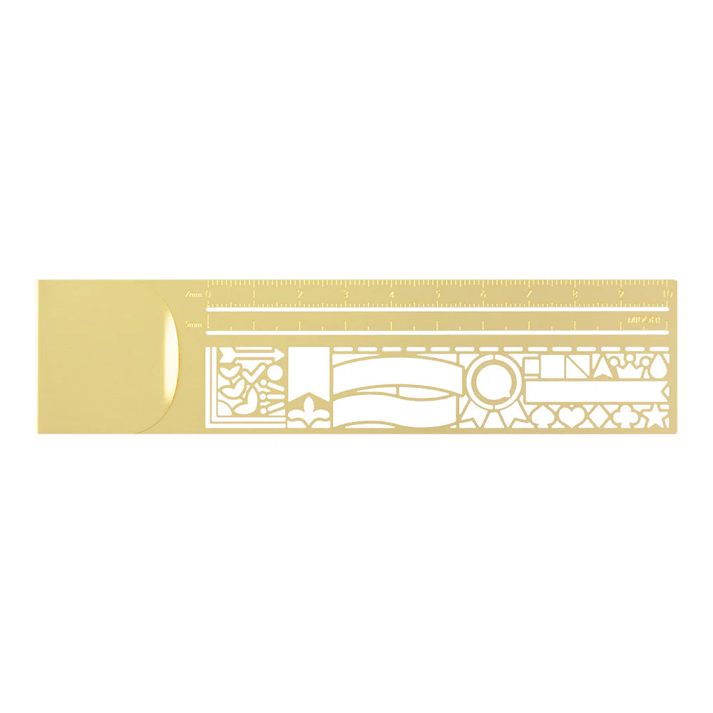 Clip Ruler Stencil -Gold Pattern A