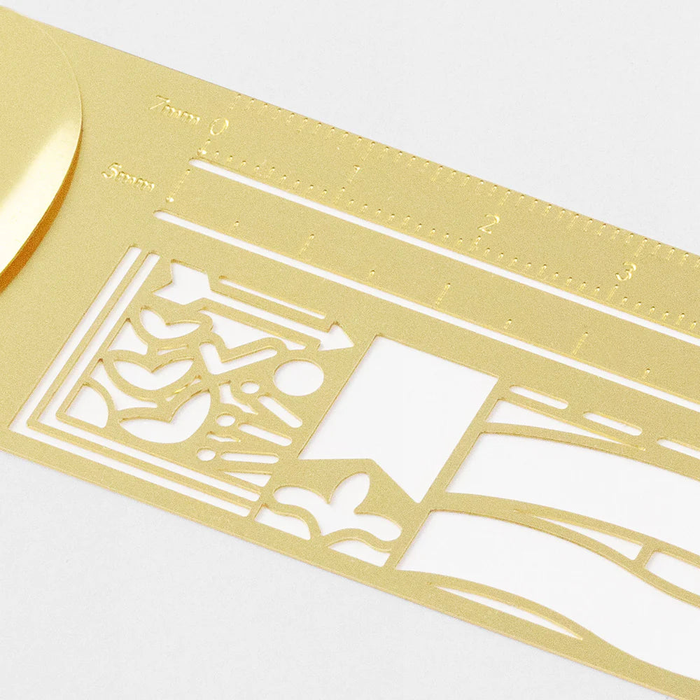 Clip Ruler Stencil -Gold Pattern A