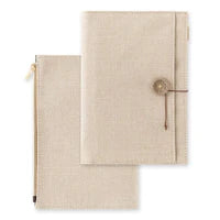 Yuru Log Cloth Journal Cover-Beige