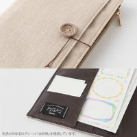 Yuru Log Cloth Journal Cover-Beige