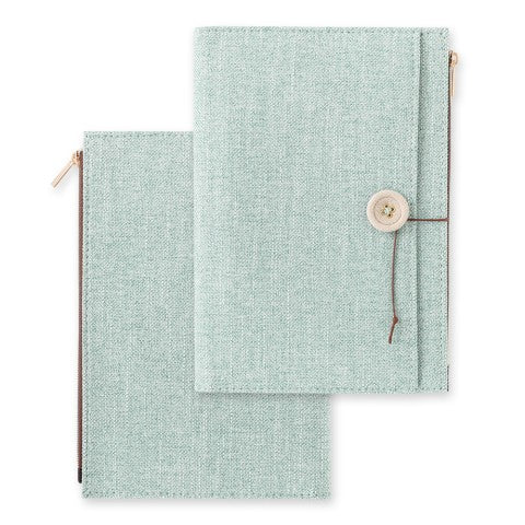 Yuru Log Cloth Journal Cover- Light Blue