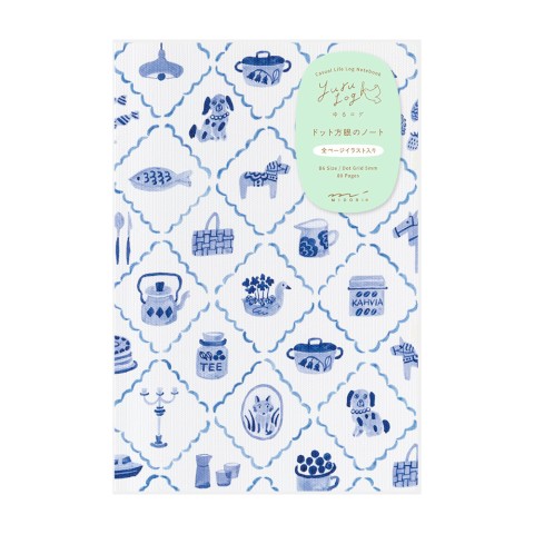 Yuru Log B6 Blue Nordic Notebook - Midori