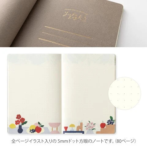 Yuru Log B6 Motiff Textile - Midori