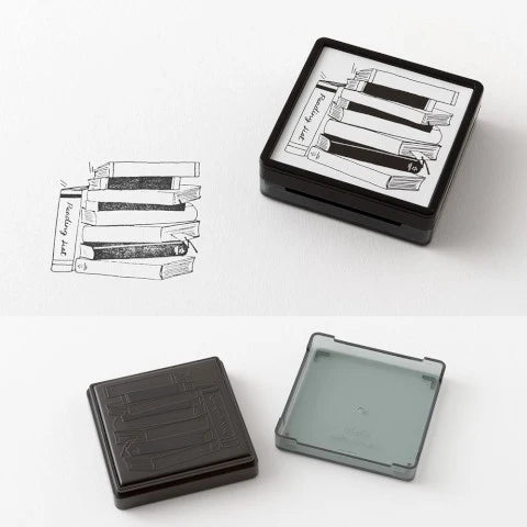 Midori Reading List Paintable Pre-inked Stamp