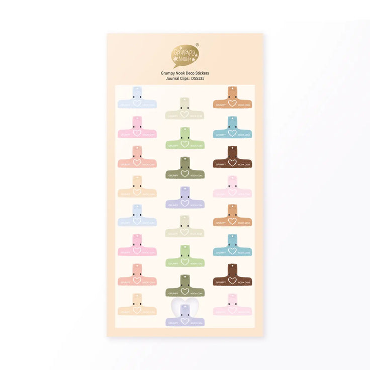Journal Clips Deco Sticker Sheet
