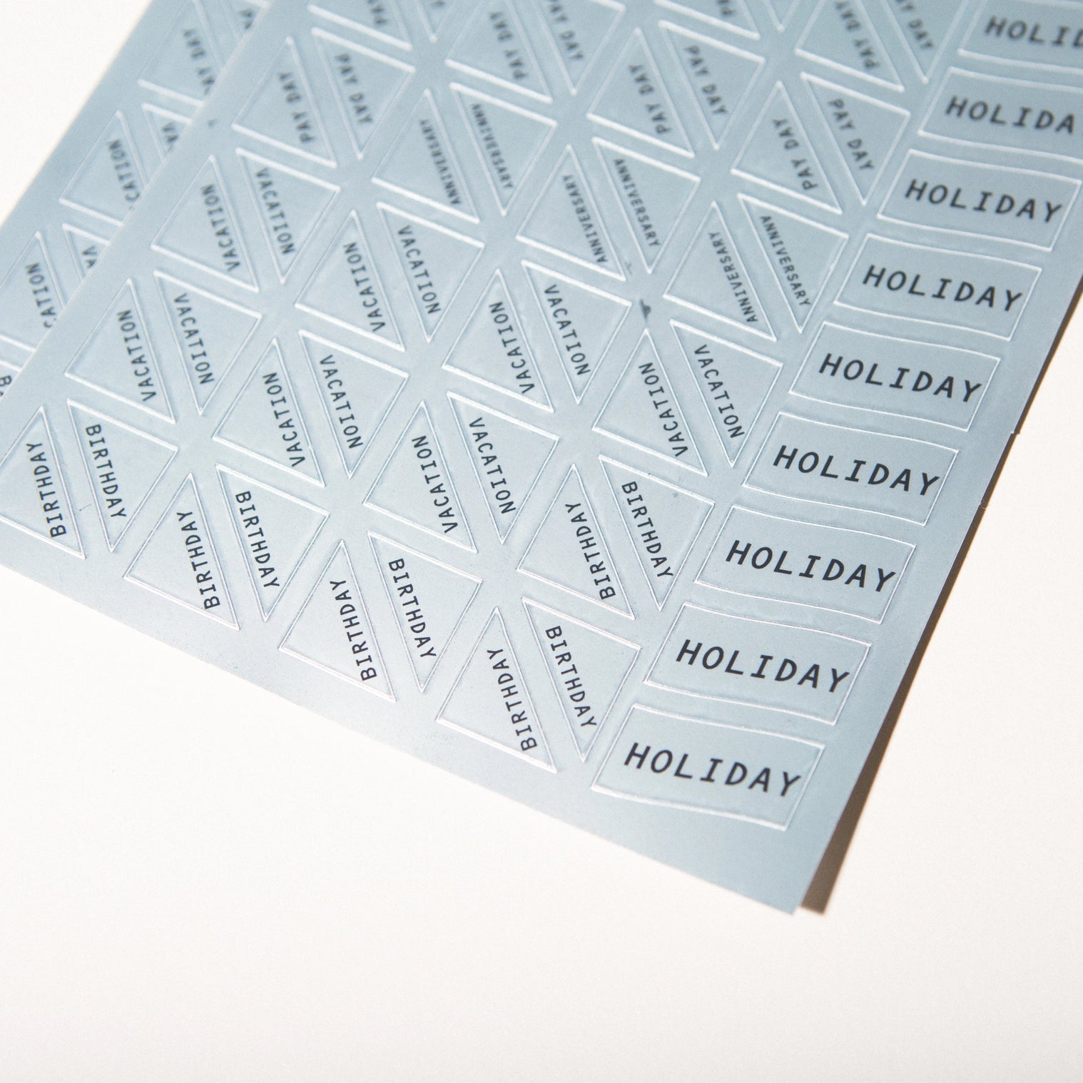 Chrome Calendar Stickers For Yearly Wall Calendar