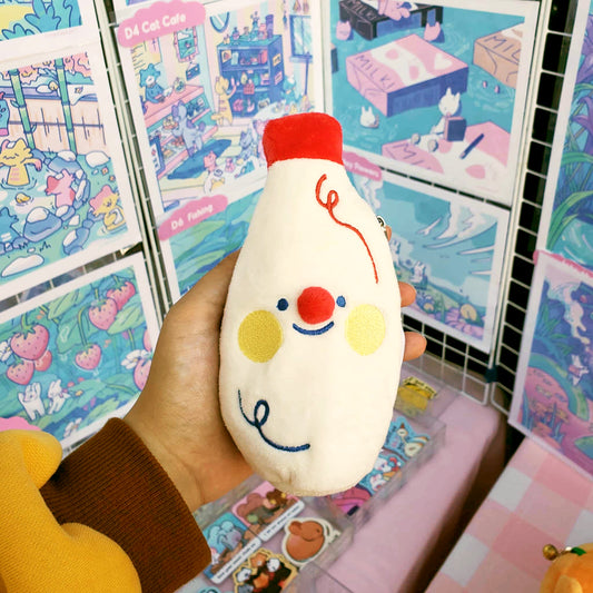 Kewpie Clown Plush Bag Charm with Reusable Shopping Bag