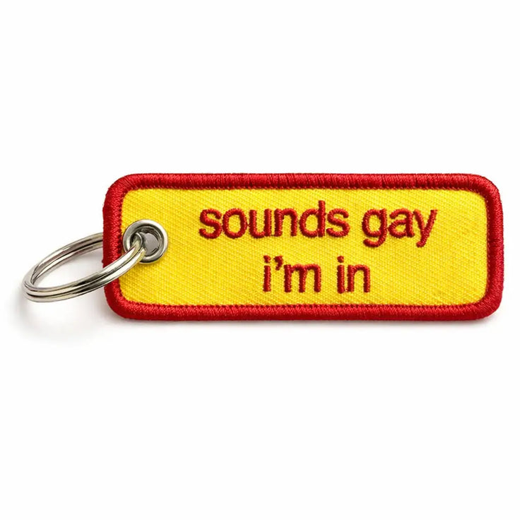 Sounds Gay I'm In  Embroidered Keychain