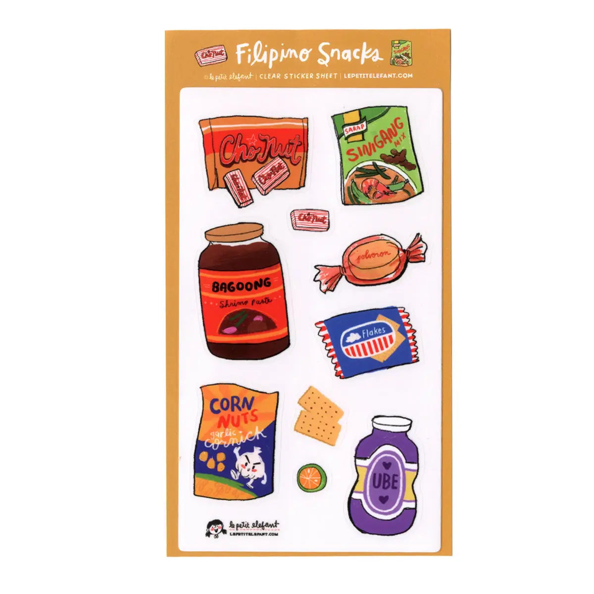 Filipino Snacks Clear Sticker Sheet