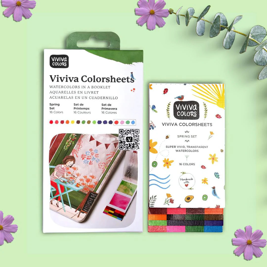 Spring Vivia ColorSheets- 16 Watercolor Booklet