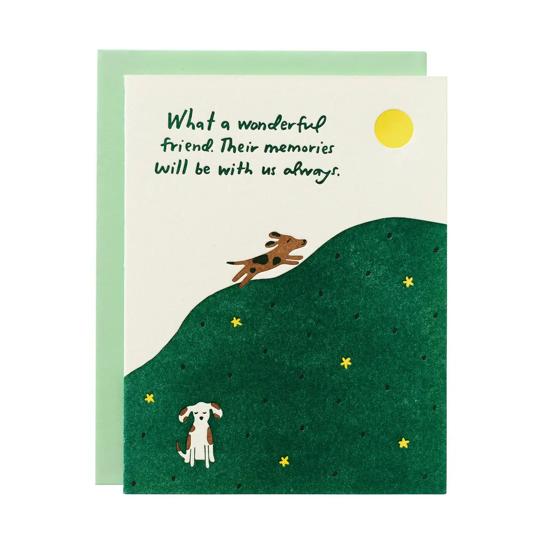 Dog Memory - What a wonderful Friend - Greeting Card