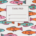 Task Pad Notebook - Colorful Fish