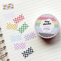 Tiny Checks Price Ticket Sticker Roll