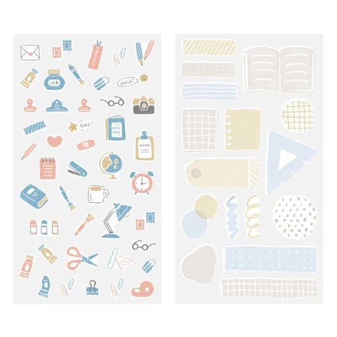 Midori Stationery Themed Sticker Sheets