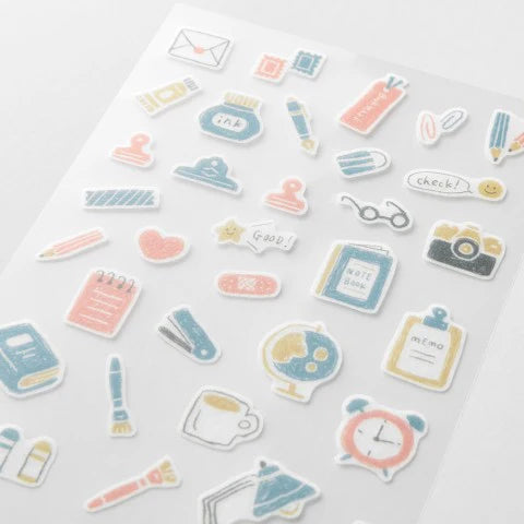 Midori Stationery Themed Sticker Sheets