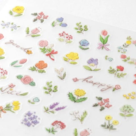 Midori Wild Flower Sticker Sheet