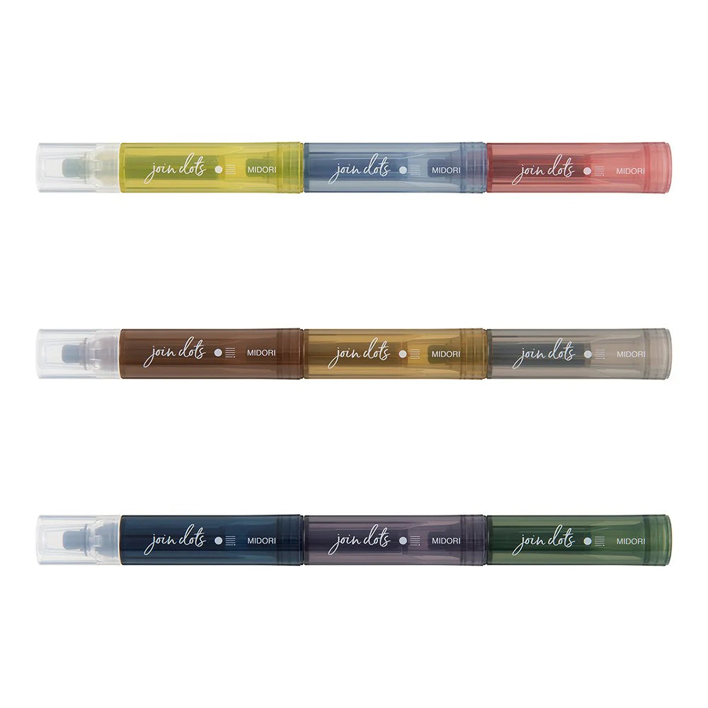 Connecting Dot Pen - Grayish Tones -3 pack