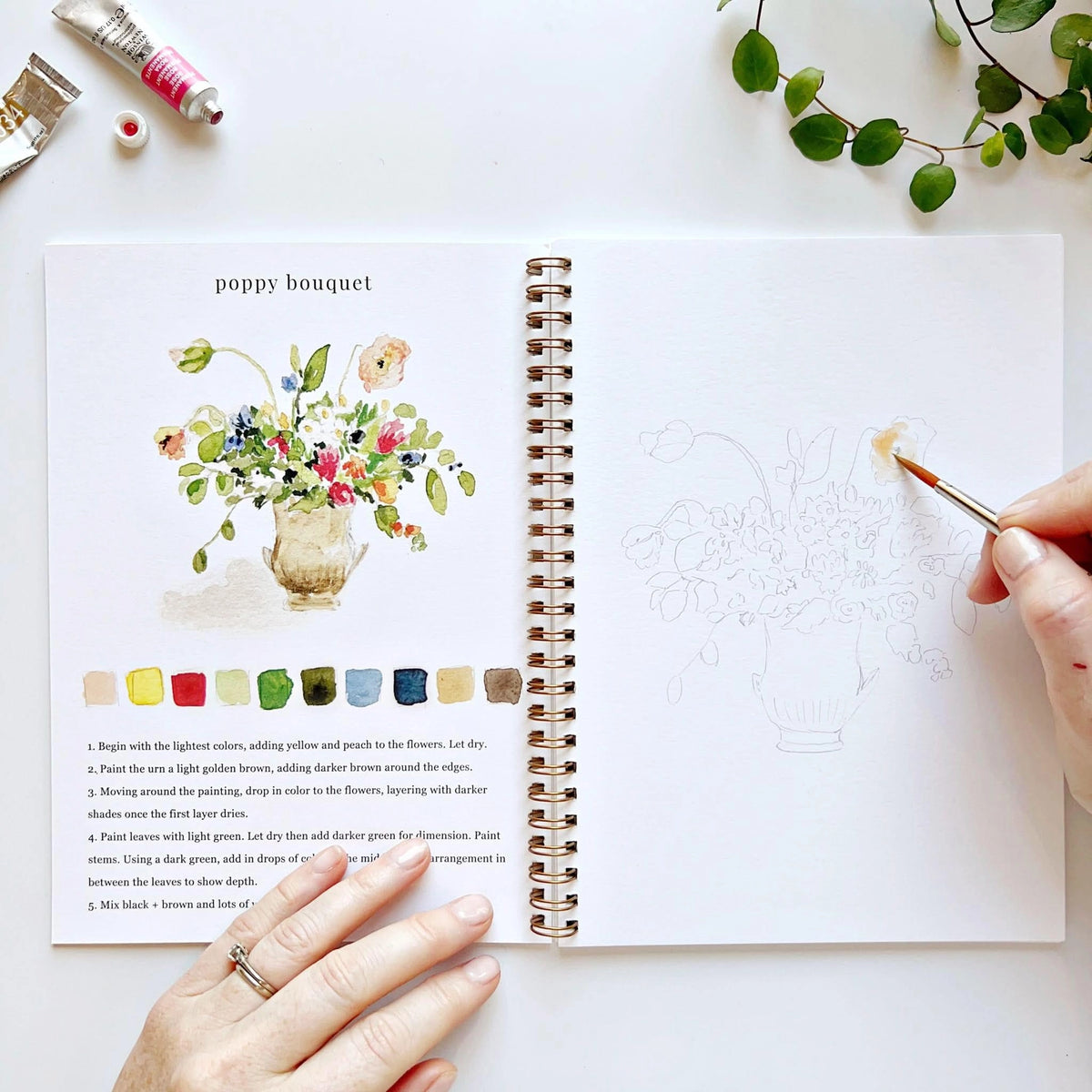 Bouquet - Watercolor Workbook - Emily Lex Studio