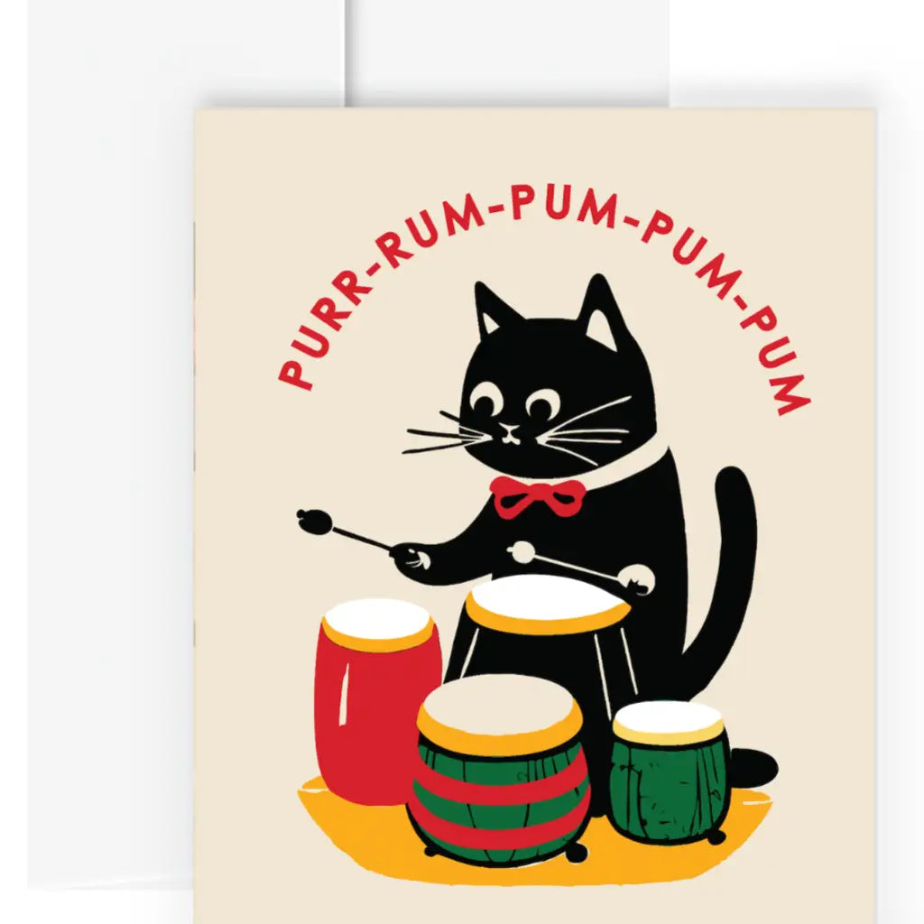 Holiday Card -Little Drummer Cat