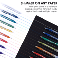 Jumbo Iridescent Glitter Gel Ink Pen of 18 with Coloring Book