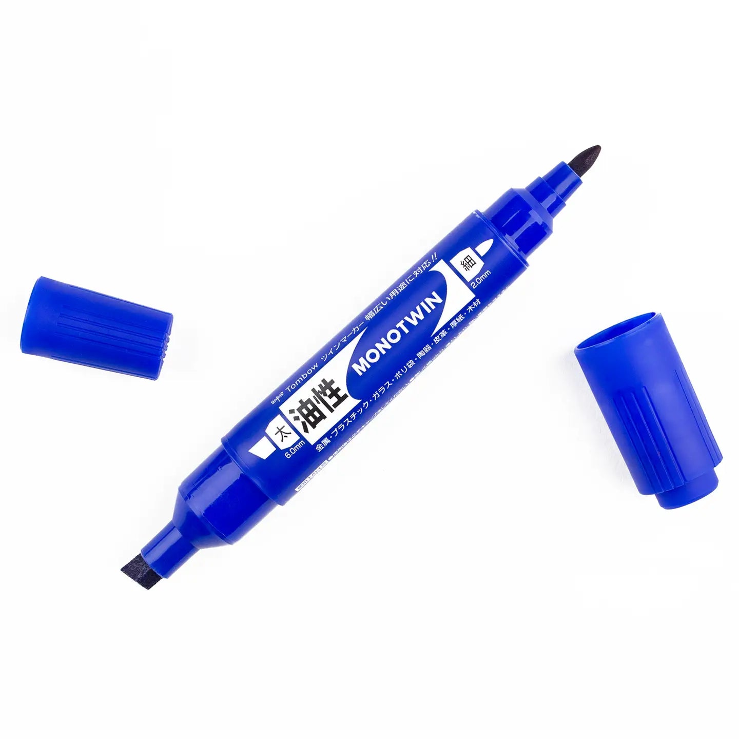 MONO Twin Permanent Marker - Blue - Dual Tip Fine & Chisel
