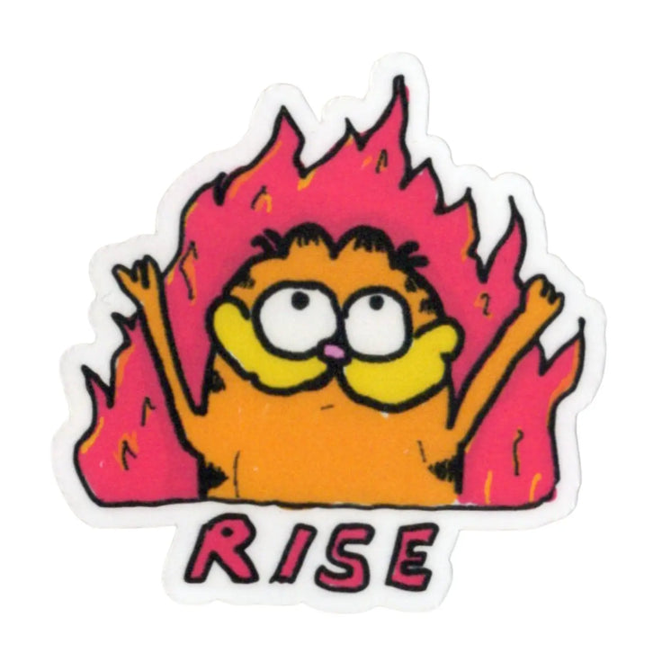 Rise!!! Orange Cat Sticker