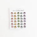 Mini Coffee Clear Sticker Sheet