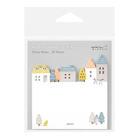 Die Cut Sticky Notes - Town