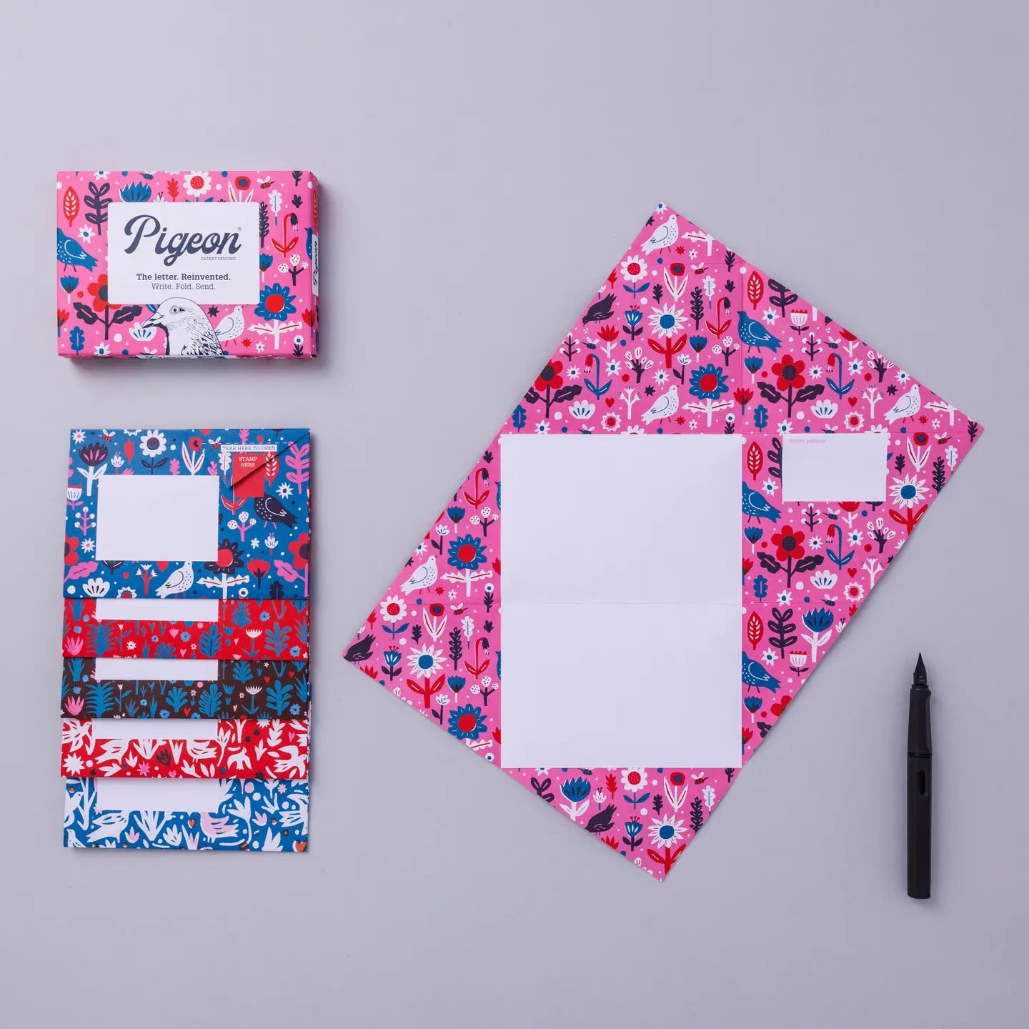 Fiesta Pigeon, Folding Stationery Letter Set - Pack of 6