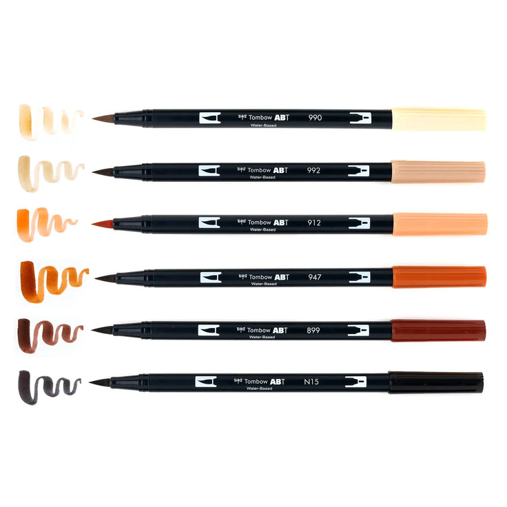 Portrait- Dual Brush Pen Pack -6 pens