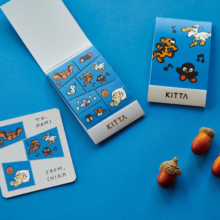 Squirrel Friends-Kitta Portable Washi Stamp Style Tape