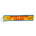Hotdog Champ Embroidered Keychain