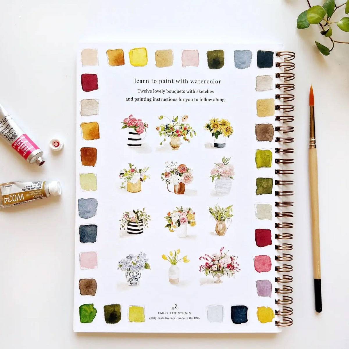 Bouquet - Watercolor Workbook - Emily Lex Studio