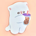 White Cat I Have A Little Treat - Vinyl Sticker