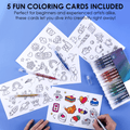 Jumbo Iridescent Glitter Gel Ink Pen of 18 with Coloring Book
